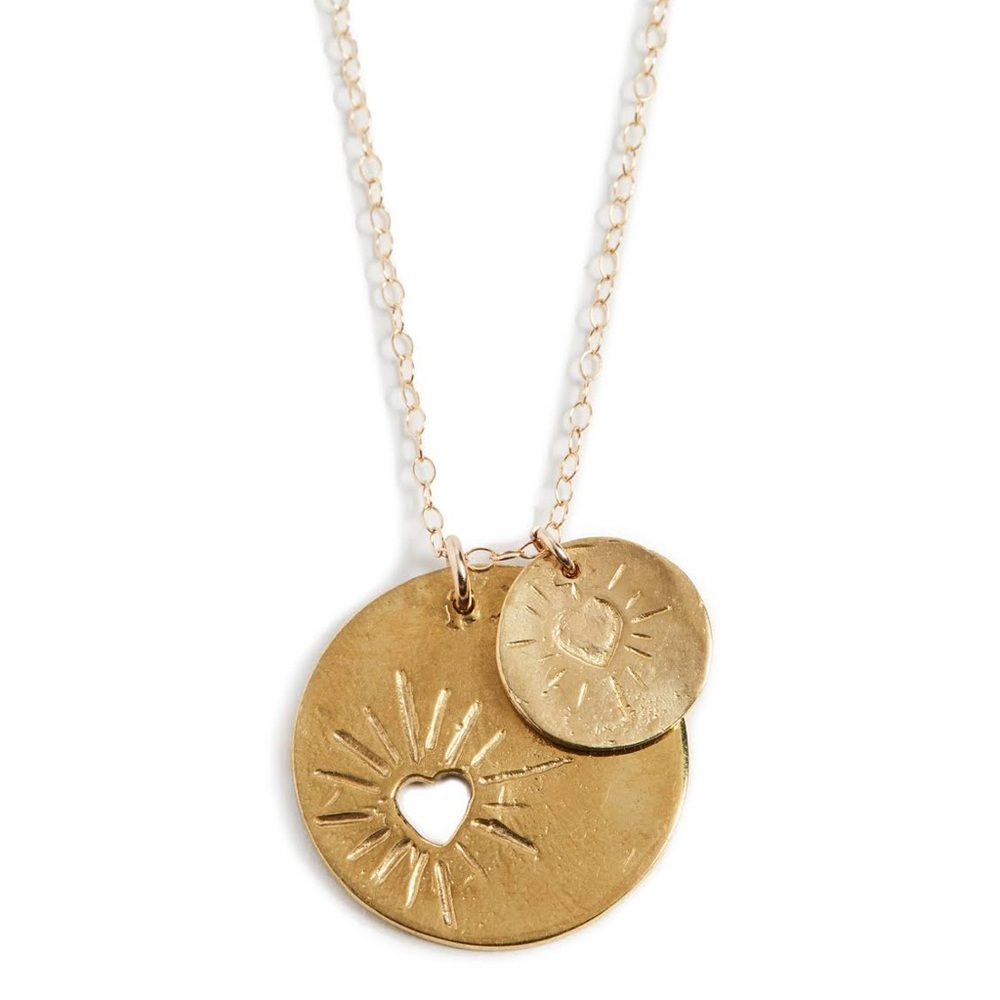 Maison Monik Double Heart Necklace - Gold